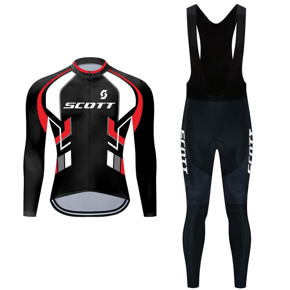 2026 Autumn Breathable Cycling Suit Autumn and Winter Cycling Suit Long Sleeve Strap Suit Mountain Road Bike