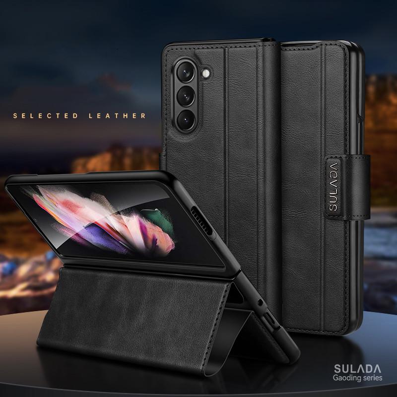 Vintage kožené preklápacie puzdro na peňaženku pre Samsung Galaxy Z Fold 5 4 Fold5 Fold2 Fold3 Fold 2 3 Fold4 5G Puzdrá s plnou ochranou