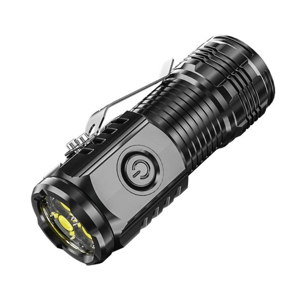 Tail Magnet Flashlight Ultra Strong Light Hat Clip Light Mini Small Torch  Camping