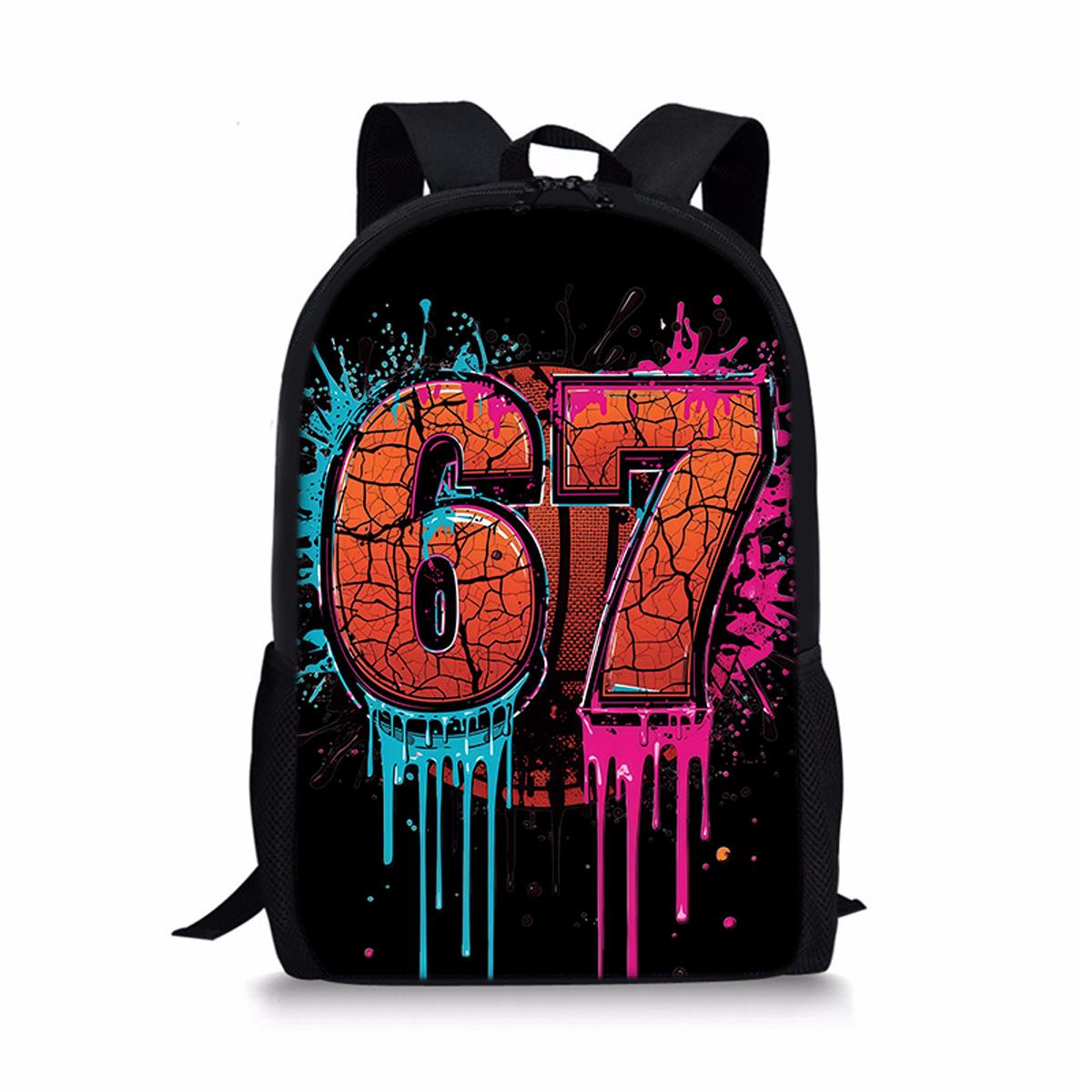 Trendy Populair 67 zes zeven Rugzakken voor Notitieboeken leerling Schooltassen 3D Print Oxford Waterdicht Jongens/Meisjes Laptop Rugzakken