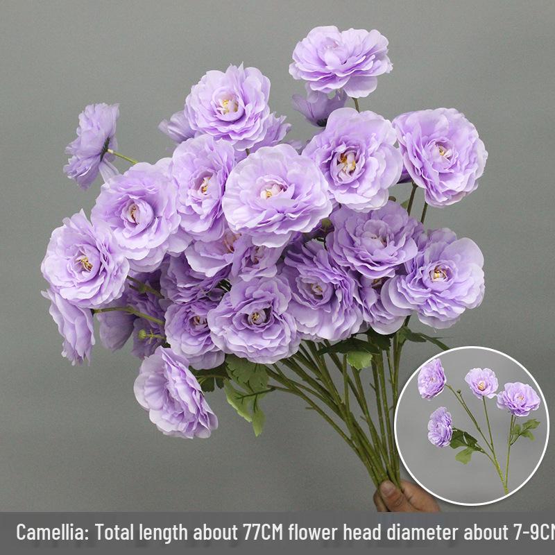 10-Piece Purple Series Artificial Floral Set: Ground Row, Aisle, and Burgundy Wedding Decoration Flowers