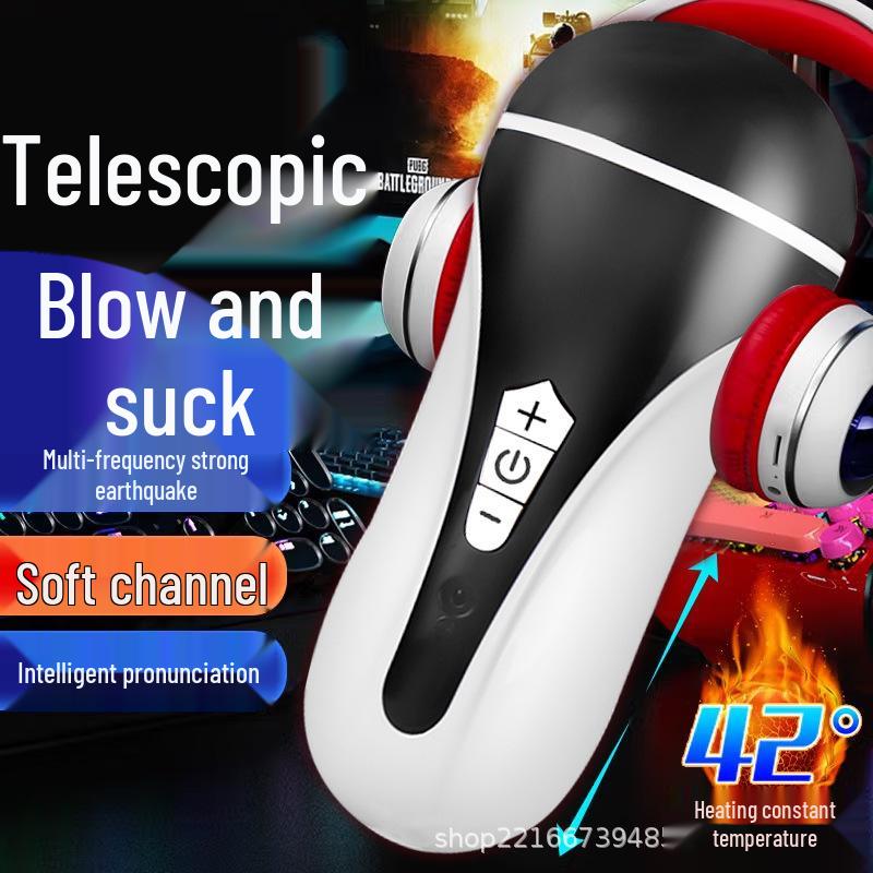 Men's Telescopic Vibrating Airplane Cup Masturbator