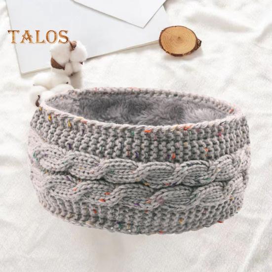 Bandeau d'hiver pour femme, doublé polaire, cache-oreilles, tricot torsadé, épais et chaud, bandeau au crochet, couleur unie