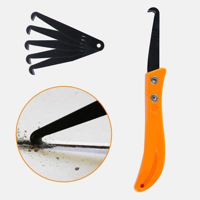 Strumento per Riparazione Fughe Piastrelle Coltello a Gancio Rimozione Stucco Vecchio Utensili Manuali per Giunti Pavimento Parete Pulizia Cemento Scanalatore per Giunti Raccoglitore