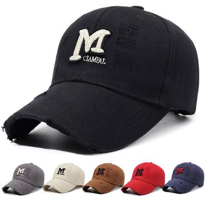 Frühling Herbst Baseballkappe Damen Bestickter Buchstabe Loch Sonnenschutzkappe Herren Outdoor-Kappe