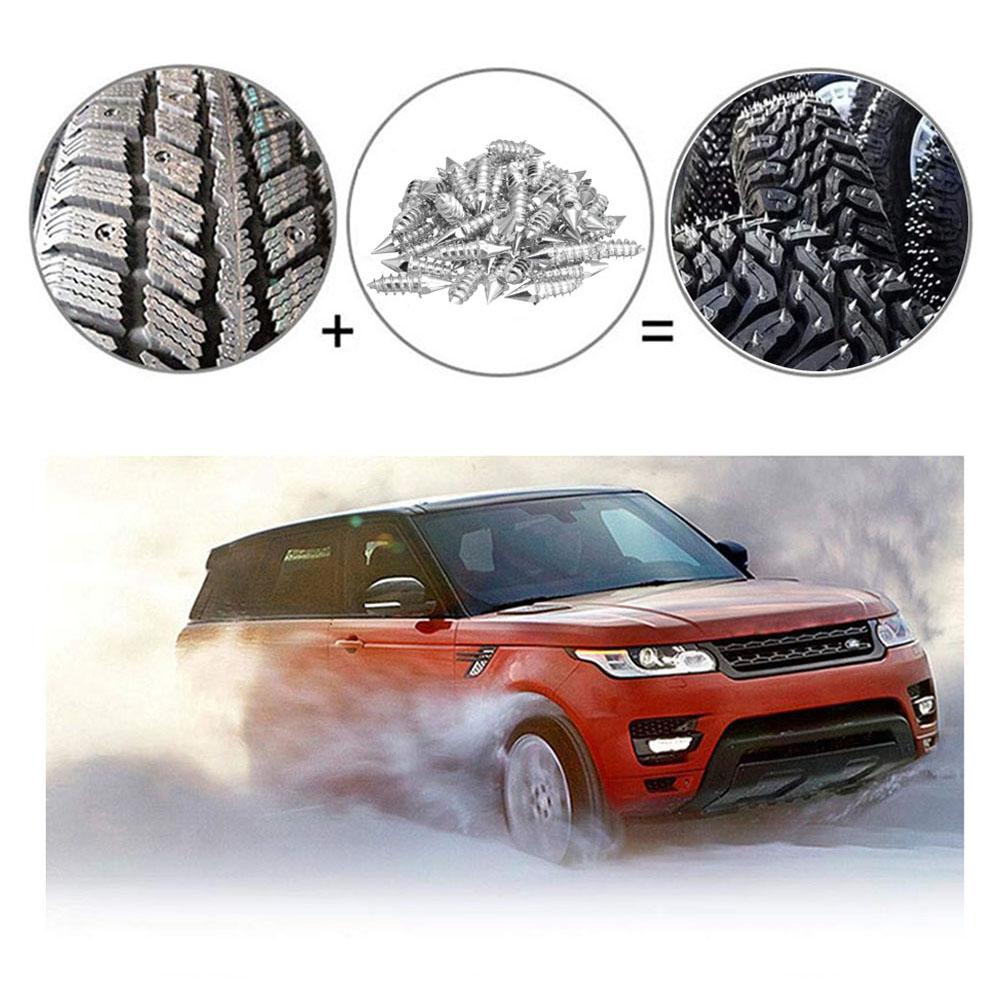 50Pcs Tyre Rivets Anti Slip Ice Snow Spikes Car Motorcycle Off Road Screw Tyre Rivets Wheel