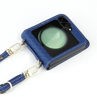 Cartera con textura de diamante, funda para teléfono y tarjeta, y funda de cuero para negocios con ranura para tarjetas para el Galaxy Z flip6 flip 5 flip 5 flip 4 flip 3.