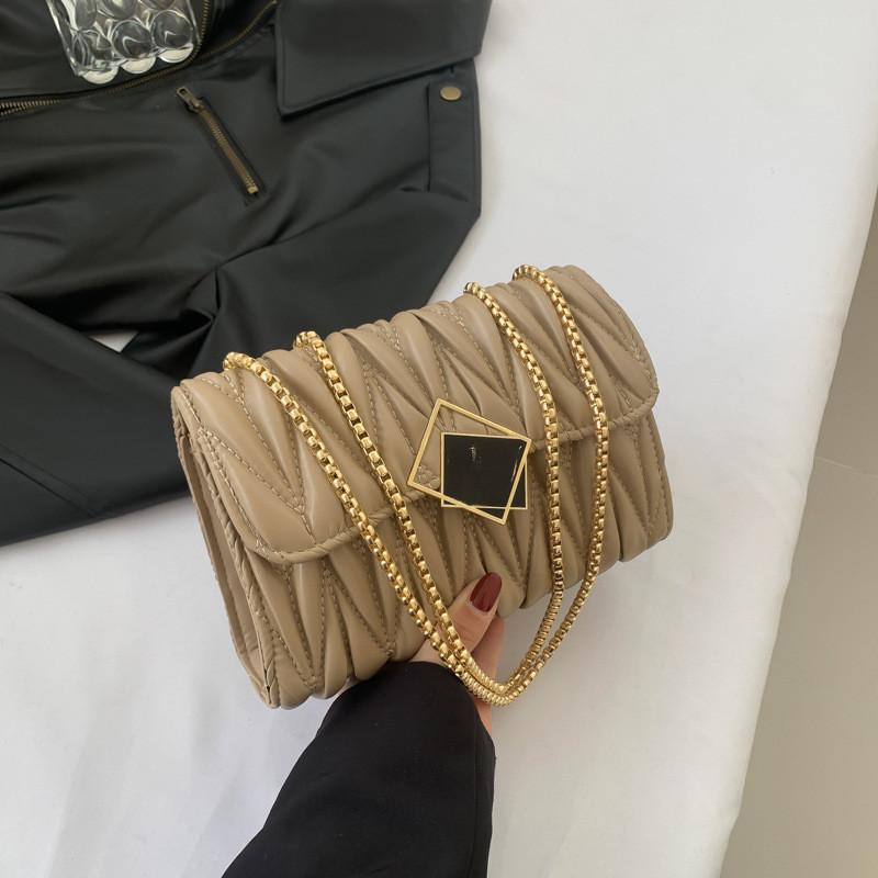 Chic Stylish Quilted Shoulder Bag Trendy Pu Square Crossbody Purse For Women 2024