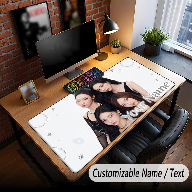 Custom Name Extended Mouse Pad,aespa Gaming Desk Mat For Home Office Desktop Decor