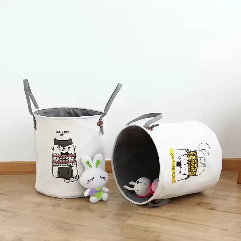 1Pc Foldable Dirty Clothes Toy Storage Basket Waterproof Storage Basket for Clothes and Miscellaneous Items