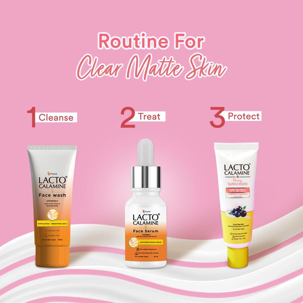 Lacto Calamine Dewy Sunscreen SPF 50 PA+++ 50g 1 Pack | Water Resistant Sun Protection & Makeup Primer