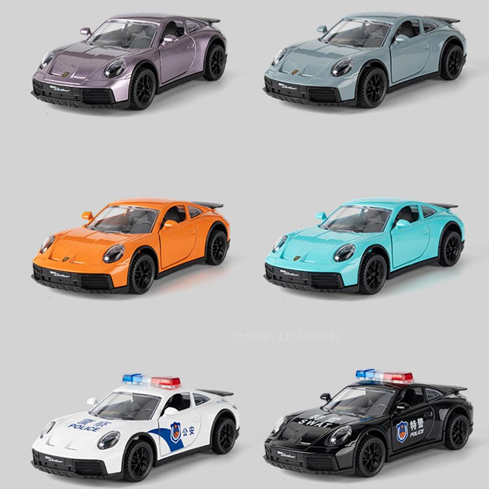 1:32 911 Dakar Legierung Sportwagen Modell Diecast Spielzeug Ornament Türen geöffnet Sound Licht Rückzug Miniaturmodelle Kleinkind Kinder Geschenk