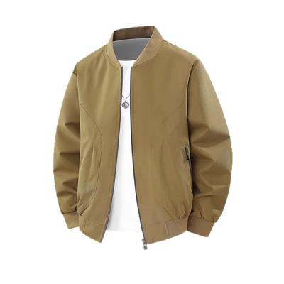 Chaqueta de cuello béisbol para hombre de primavera otoño, casual, holgada, a la moda, vintage, tipo bomber, para hombre