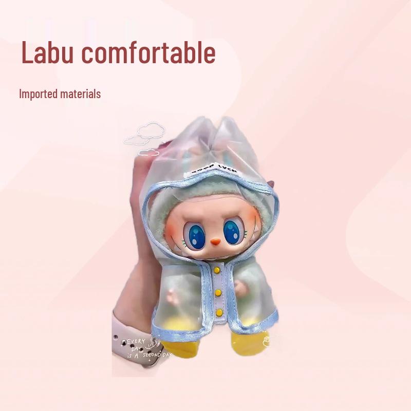 Labubu Doll Clothes & Accessories: Cute & Cool Raincoat Set for Sit Sit Party