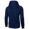 Autumn Winter  New Men's Solid Hooded Long Sleeve Side Oblique Zipper Design Fashion Sports Hoodies Yasheng