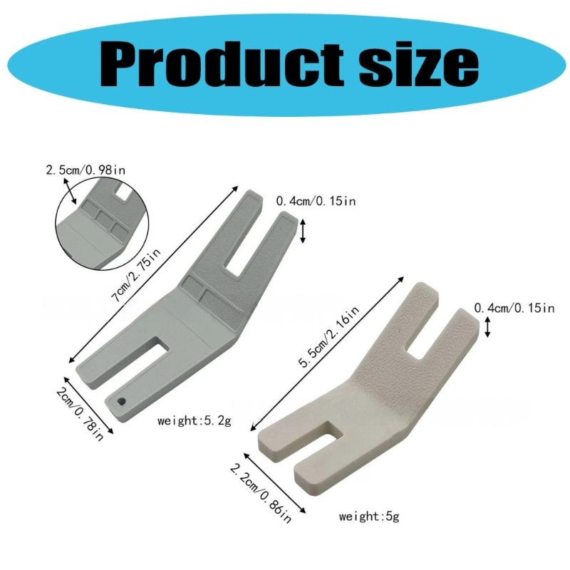 2Pcs Sewing Button Clearance Plate Button-Reeding Hump Jumper Presser Feet for Multifunctional Domestic Sewing Machine