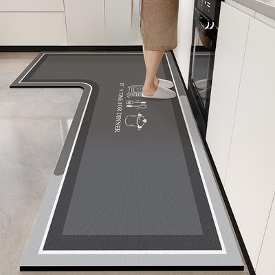 L-shaped Diatom Mud Easy To Clean Foot Pad High-quality Dirt-resistant Anti-slip Pad Household Water-absorbent Oil-absorbent Floor Mat
