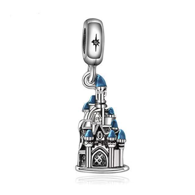 Copper Architecture Castle Tower Ferris Wheel Charms Fit Original Pendant Bracelets Necklace Women Diy Fine Jewelry