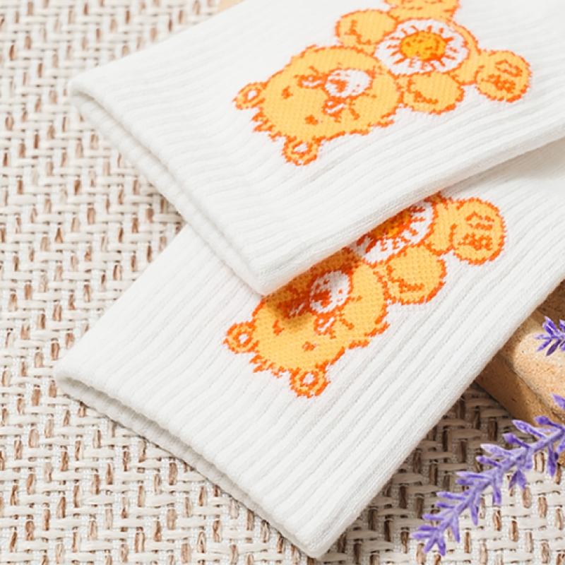 Daiso Care Bear Ribbed Long Neck Socks Yellow