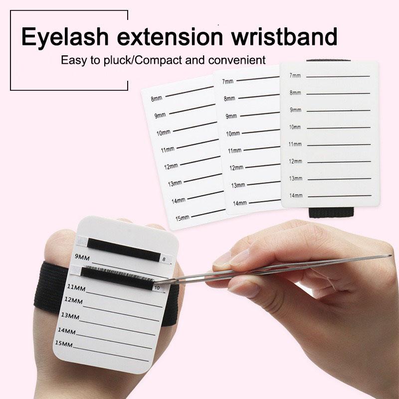 New Grafted Eyelash Show Board Hand Plate Lash Holder Eyelash Extension Pallet with Adjustable Wrist Strap JJMGJ05