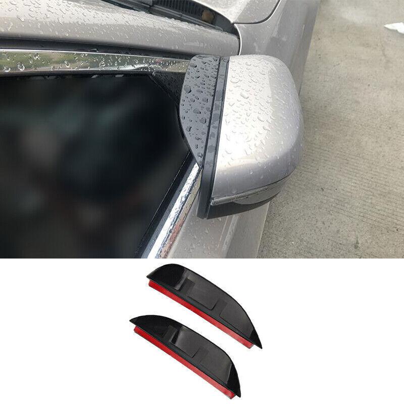 Fit For BMW 7 Series 2016- ABS Black Rear View Mirror Sun Rain Guard 2PCS