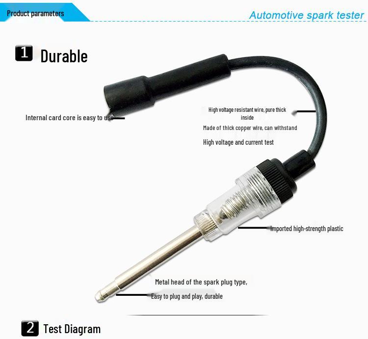 High-Voltage Car Ignition Tester & Spark Plug Misfire Gauge