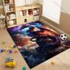 Multiple sizes Dragon soaring in the cosmos Print Carpet Rug for Living Room Bedroom Sofa Doormat Home Decor Non-slip Floor Mat
