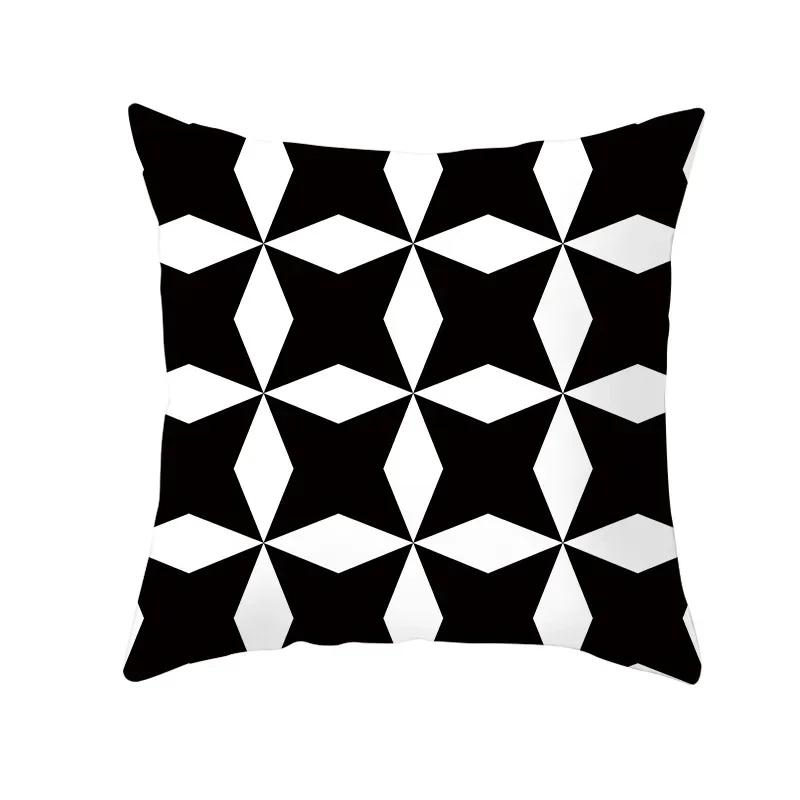 Fețe de pernă Decor casă dormitor Nordic Creativ Dungi alb-negru Geometrice Imprimare digitală
