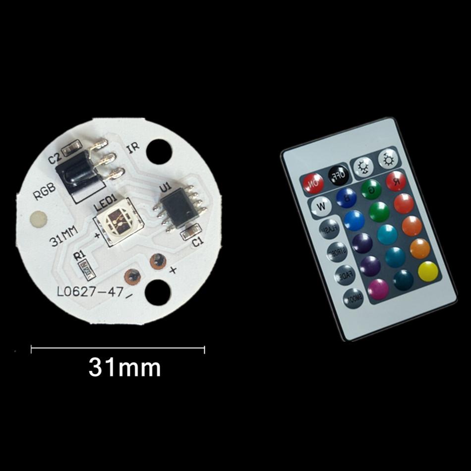 5V RGB LED Lights Plate 4 Modes Color Lamp Board 2W DIY Colorful Gradient Source IR 24-Key Wireless Remote Switch On/Off Control