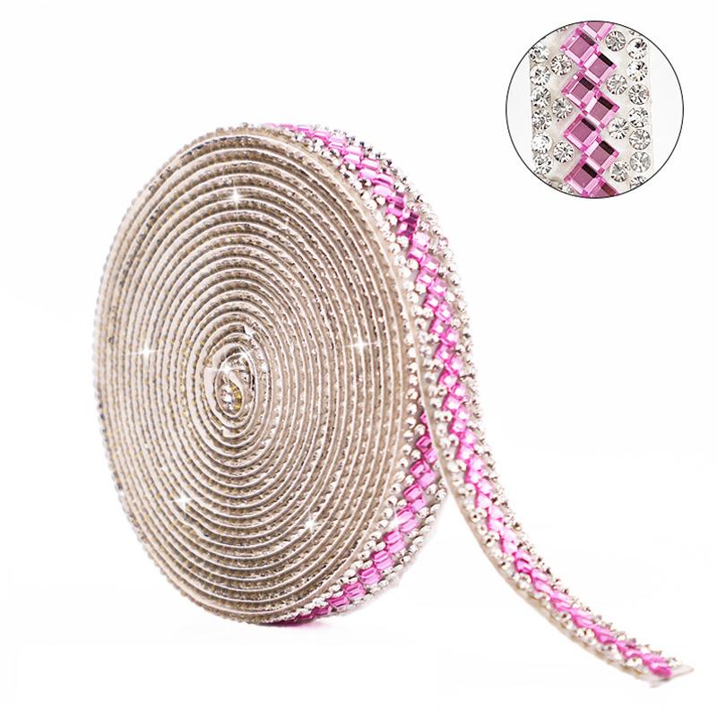 3Yards/Roll Embellishments Sparkling Rhinestone Tape Dresses Decoration Glass DIY Bag & Box Jewelry Making Parts Crystal Ribbon