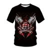Neue männer Casual T-shirt Schädel Rock Straße Band 3D Druck Hip Hop Klassische Vintage Oansatz Lose Top Kurzarm