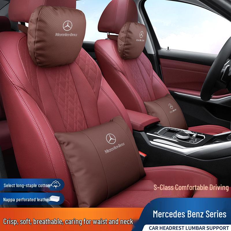 Compatible Mercedes-Benz Headrest & Lumbar Support for C-Class, E-Class, GLA, GLB, GLC Models