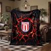 Stoke City Football Print Flannel Blanket Soft Warm Sofa Bed Throw Blanket For Home Office Bedroom