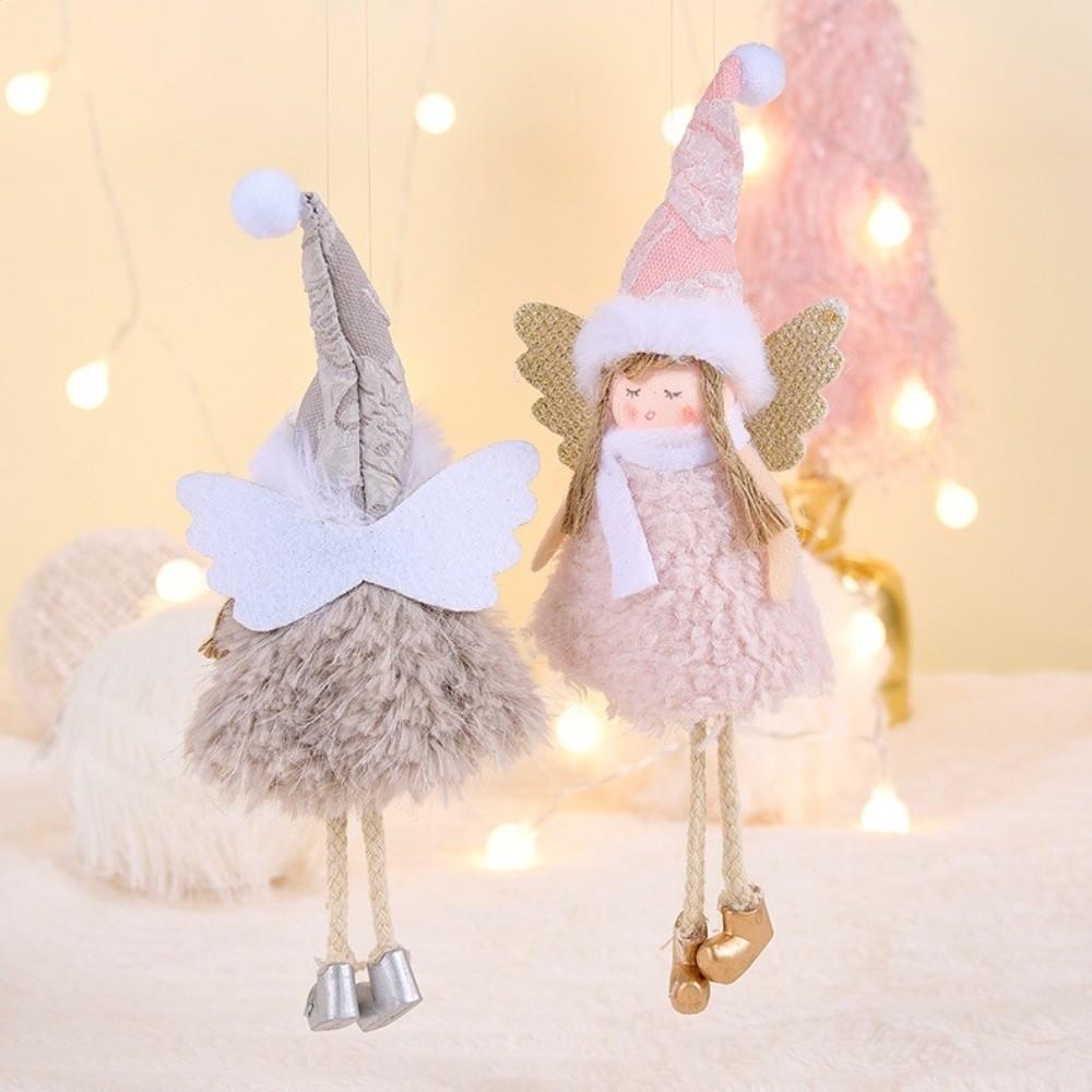 Pink Color Christmas Decoration Figurine Design Angel Pendant Christmas Tree Pendant  Holiday Decor