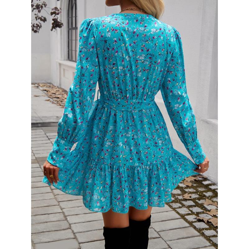 Women's Dresses Elegant and Elegant V-neck Printed A-line Dress