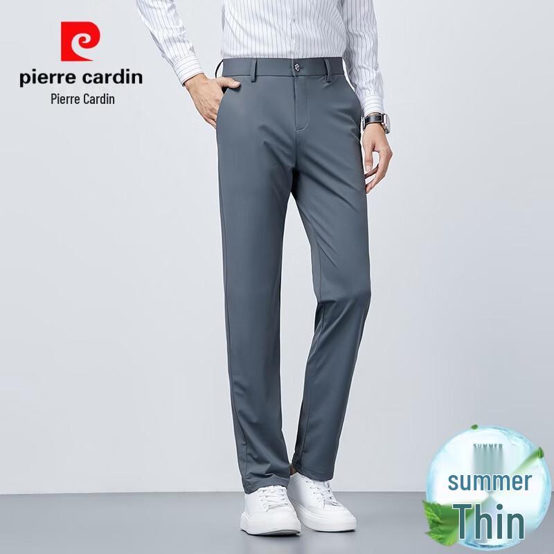 Pierre Cardin Men's Lightweight Anti-wrinkle Straight-Leg Trousers