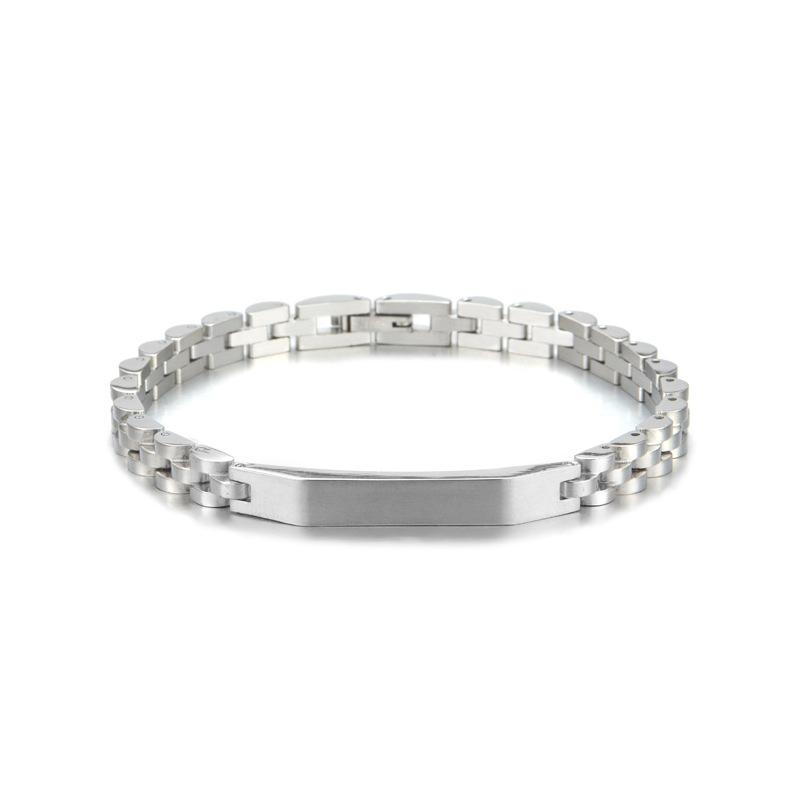 European and American fashion chain, trapezoidal curved strap bracelet, adjustable for women, titanium steel bracelet, bracelet does not fade