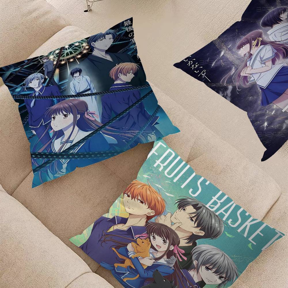 Anime Fruits Basket Cushion Cover Pillow Cover Decor Pillowcase Printed Cushion Case for Couch