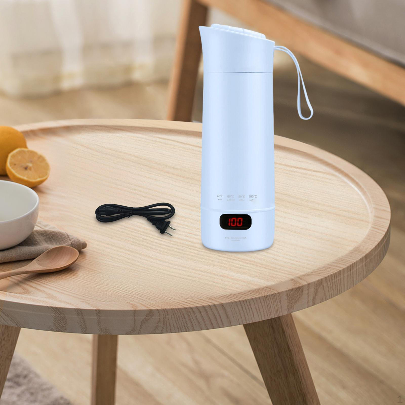 

Дорожній Електричний Чайник Підігріваюча Кружка Чашка для Кави Чаю 4 Температурні Режими 400 мл Підігрів синій