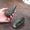 Handmade Dargon Pattern Purple Clay Tea Scoop Boutique Leaf Container Chahe Shovel Awakening Tea Ladle Ceremony Craft