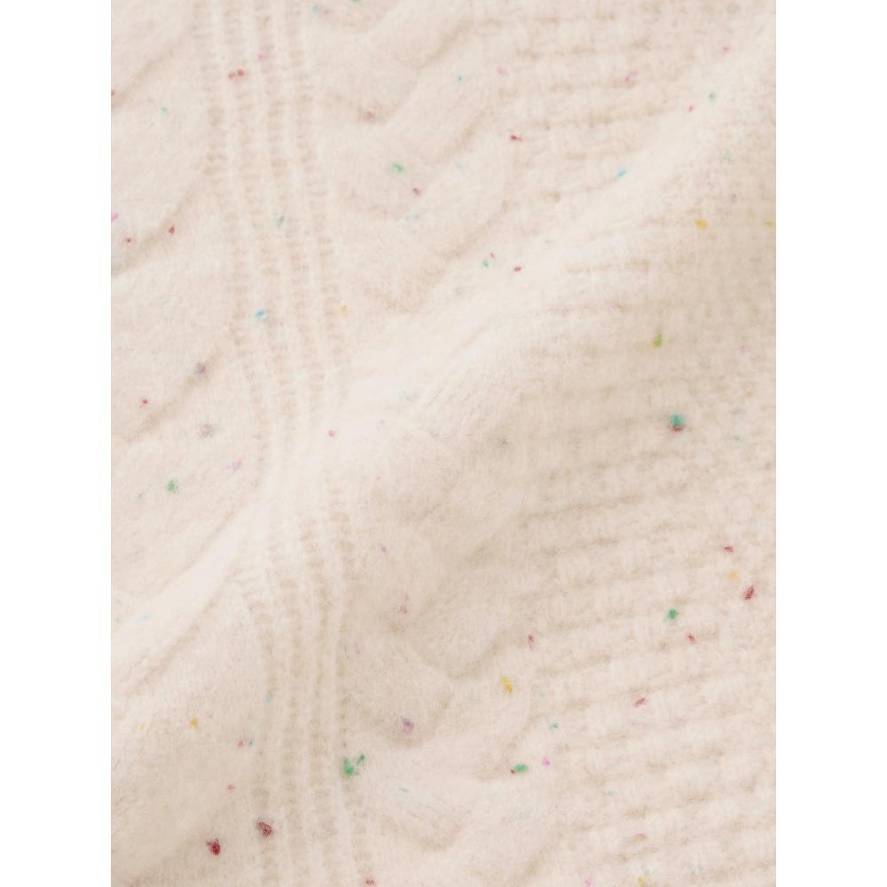 Gu By Uniqlo Girls Puff Knit Color Nep Cable Sweater