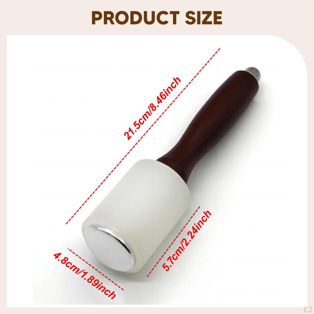 Leather Carving Hammer with Nylon Head, Craft Hammer, Professional
