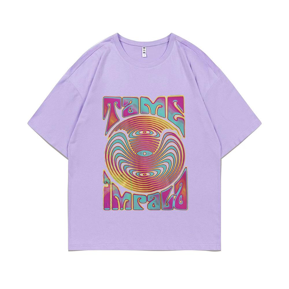 Tame Impala Band Graphic Tshirt Men Women Vintage Oversized Streetwear Men's Lndie Pop Rock Music T Shirts Male Cotton T-shirts