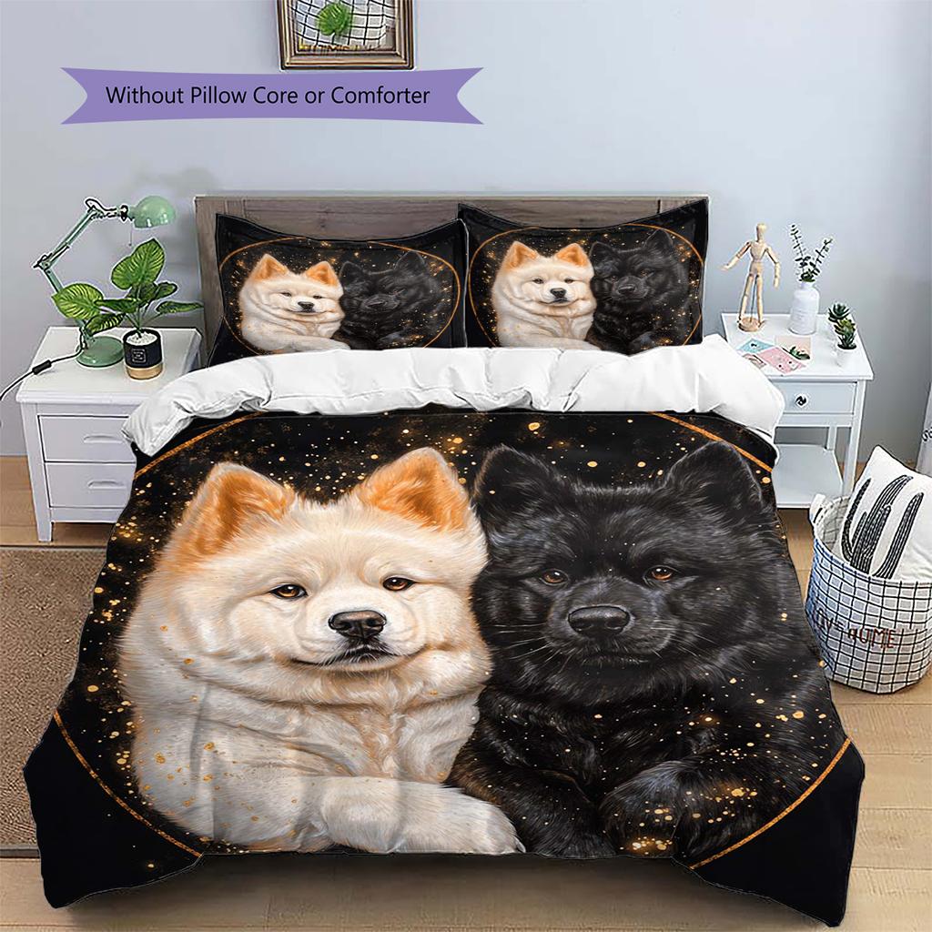 Cartoon Patroon Beddengoed Dekbed Set Dekbedovertrek Kussensloop Huisdecoratie Verjaardagscadeau (1 dekbedovertrek + 2 kussenslopen, zonder binnenkussen)