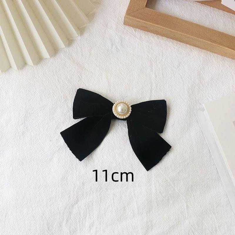 Black Velvet Bow Brooch Shirt Sweater Decoration Autumn Winter Accessories Women's Fashion Accessories