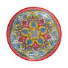 17.5cm/20cm Bohemian Ceramic Plate Creative Fruit Plate Steak Plate Deep Plate Round Plate Tableware