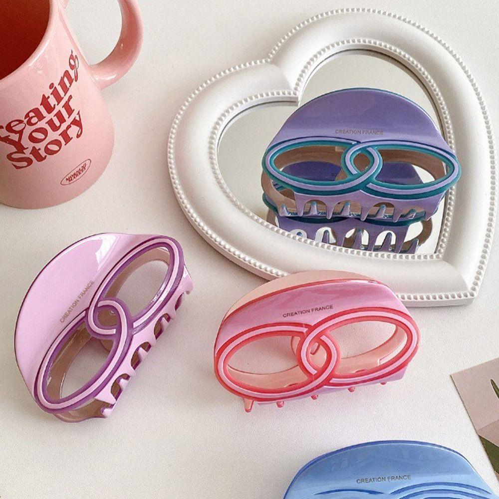 

Геометрические ручки для волос Зажим для волос Краб Письмо Корейские заколки для волос Ацетат Коготь для волос Женщины Заколка для акул