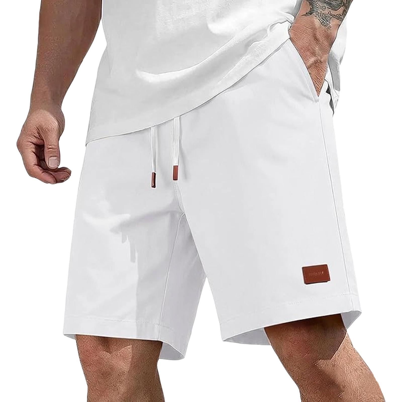 

Men s Cargo Shorts Men s Elastic Waist Outdoor Sports Shorts XXXL білий