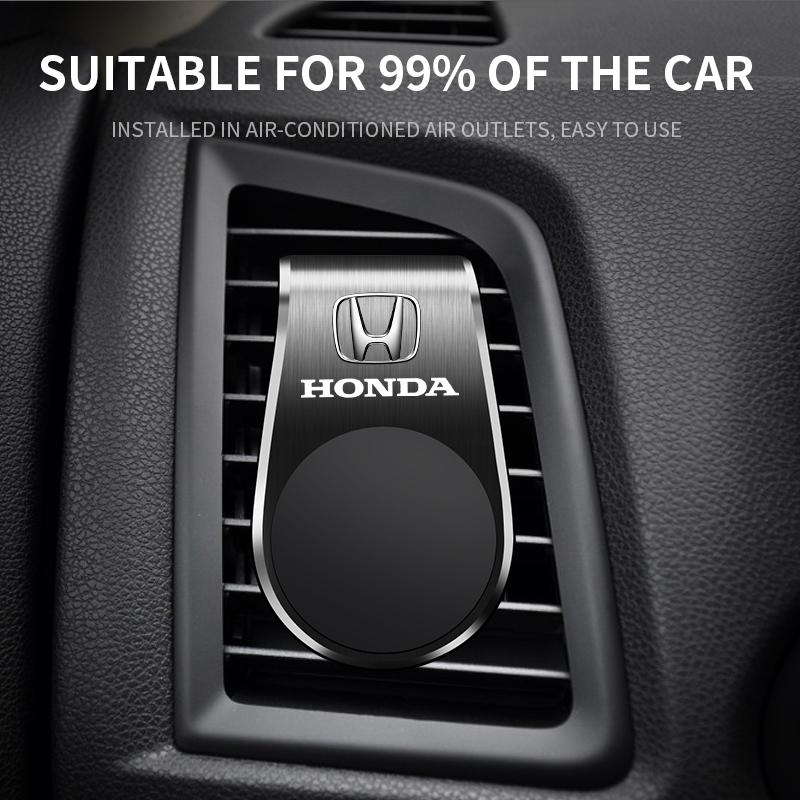 Car Magnetic L-shaped Car Dedicated GPS Phone Holder Emblem For Honda Fit Mugen Insight Type S R VTEC Modulo Vezel RR Si
