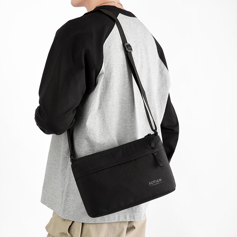 Women Men Nylon Shoulder Bag Lightweight Travel Bag Daily Use